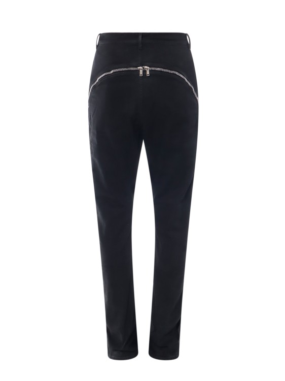 Shop Drkshdw Stretch Cotton Trouser With Zip Detail In Black