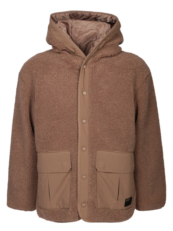 Shop Carhartt Polyester Fleece Jacket In Brown