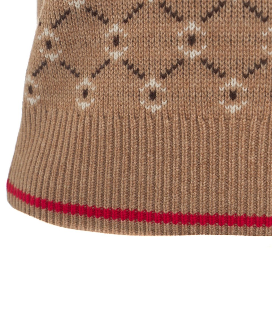 No Name Knit T-shirt In Wool And Cashmere In Brown
