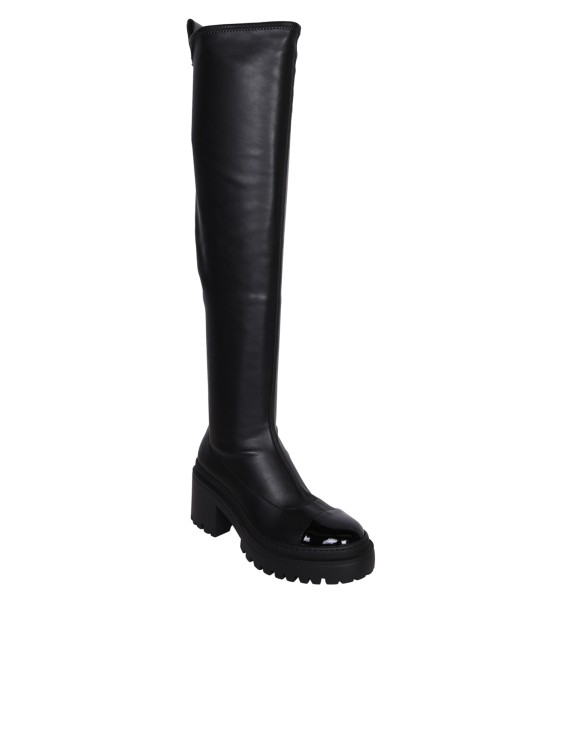 Shop Giuseppe Zanotti Stretch Leather Avela Boots In Black