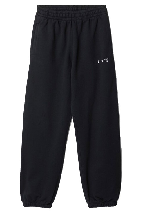 Off-white Logo Patch Jogger Trousers In Black