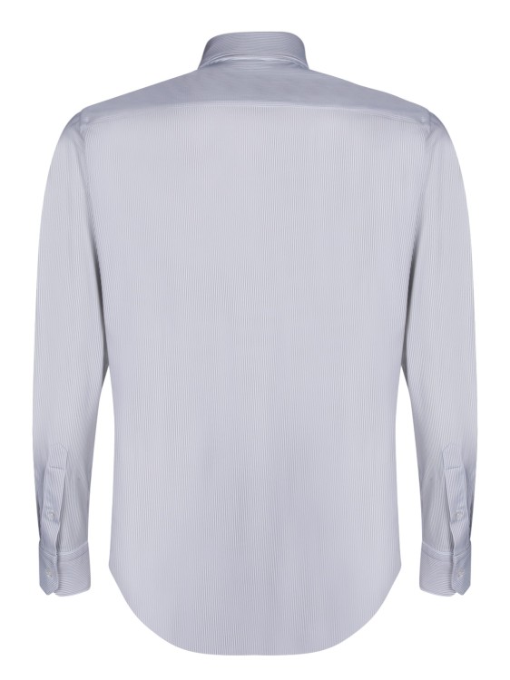 Shop Dell'oglio Long Sleeve Shirt With Vertical Striped Pattern In White