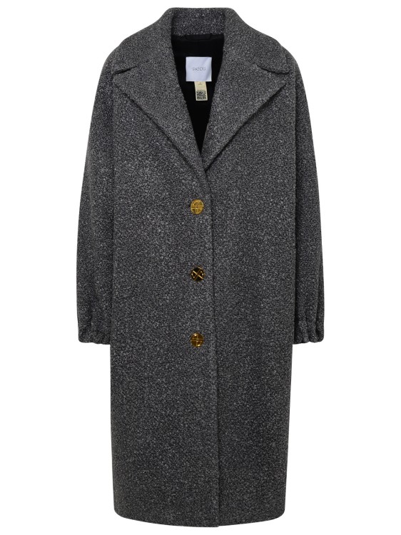 Shop Patou Elliptic Coat In Grey