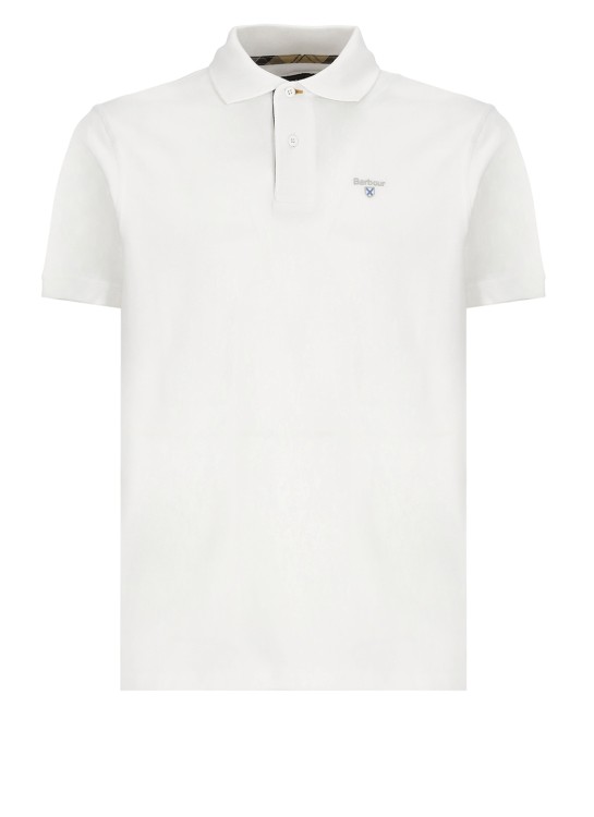 Barbour White Cotton Twobuttons Polo Shirt