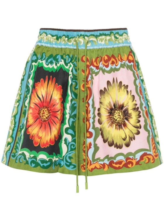 Shop Alemais Disco Daisy Floral-print Shorts In Multicolor