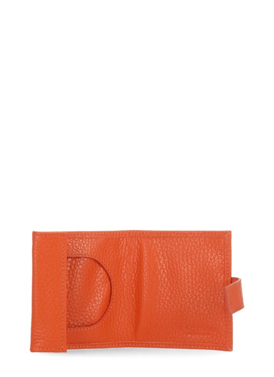 Shop Orciani Micron Leather Purse In Orange