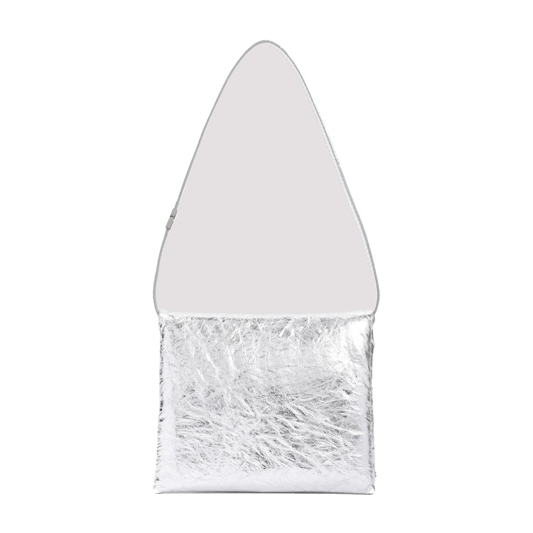 Marni Prisma Silver Ovine Leather Mini Pochette In White