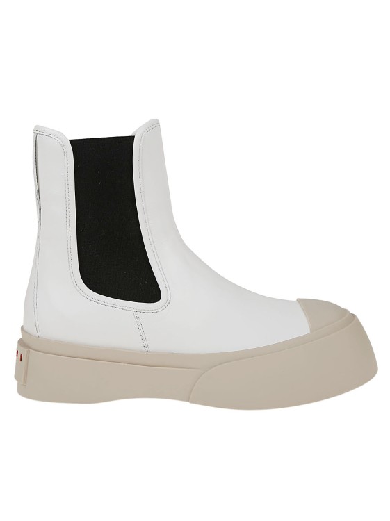 Shop Marni Chelsea Boot Pablo In Nappa Leather In White