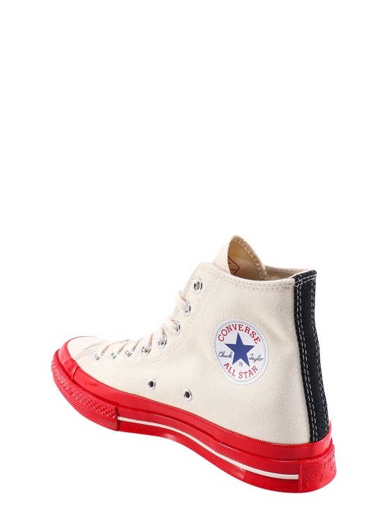 Shop Comme Des Garçons Chuck 70 Cdg Hi Canvas Sneakers With Iconic Heart Print In White