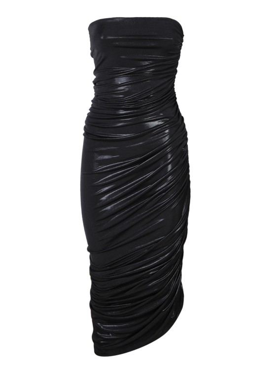Shop Norma Kamali Asymmetric Dress In Black