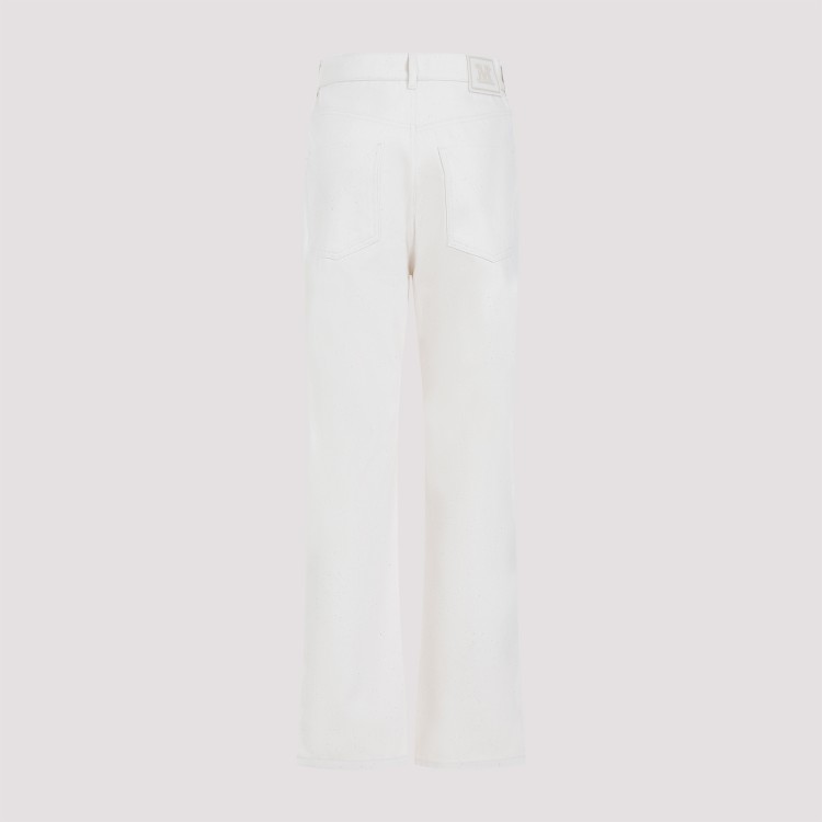 Shop Max Mara Achille White Cotton Pants