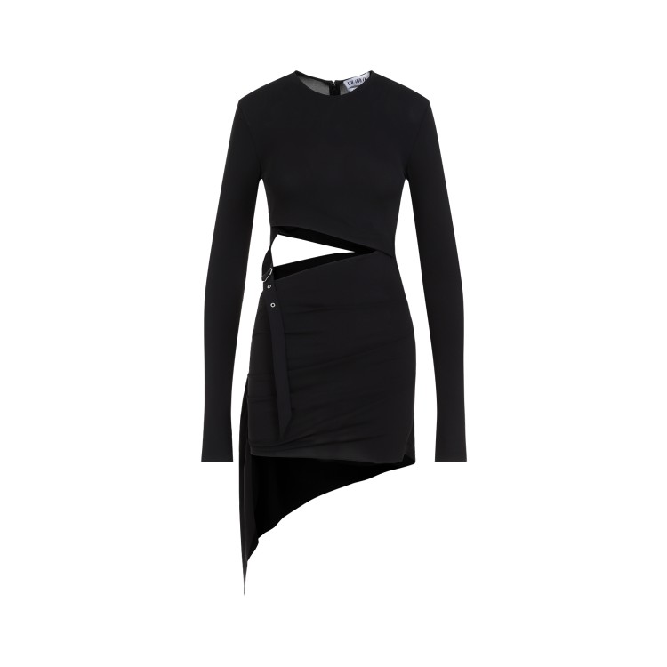 Shop Attico Black Cut-out Mini Dress