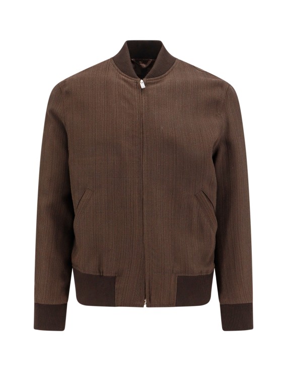 Shop Lardini Viscose Jacket In Brown