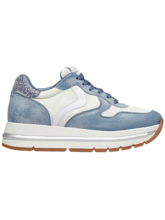 Voile Blanche Blue Low-top Sneakers In White