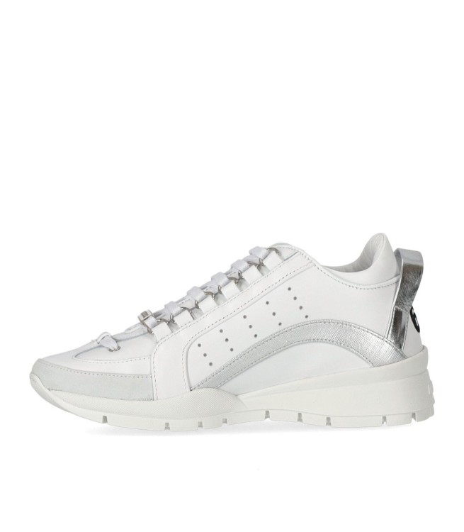 Shop Dsquared2 Legendary White And Silver Sneaker