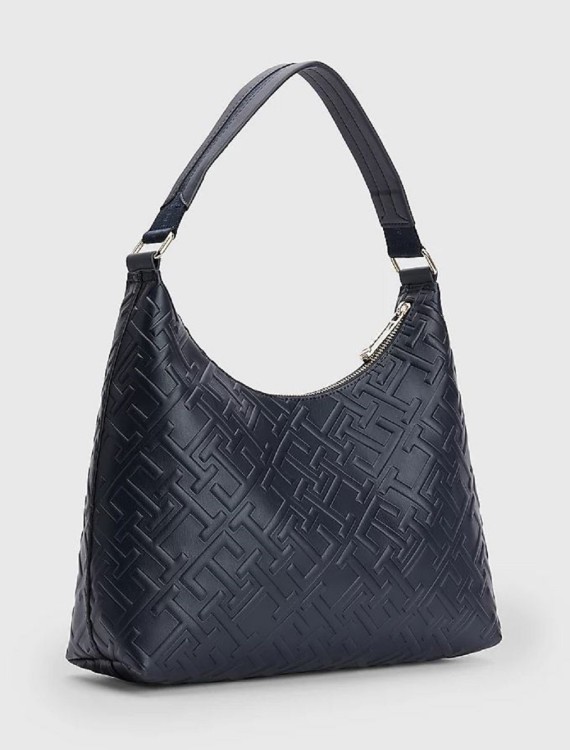 Shop Tommy Hilfiger Blue Shopper Bag In Black