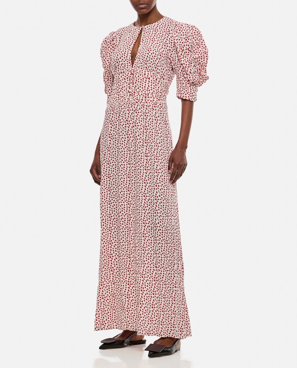 Shop Rotate Birger Christensen Printed Flowy Maxi Dress In Multicolor