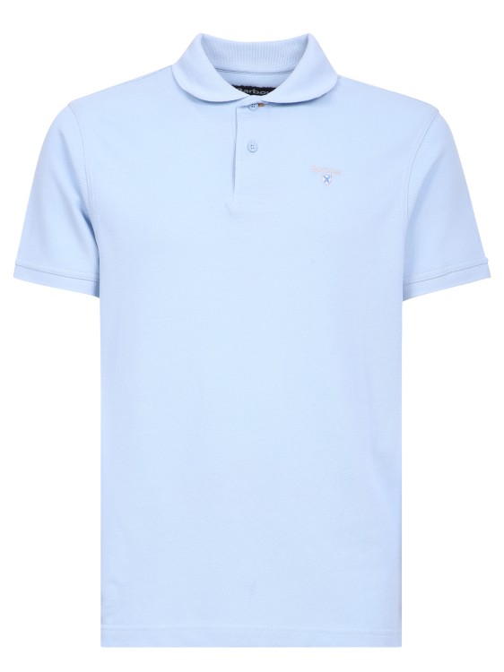 Barbour Logo Embroidered Polo Shirt In Blue