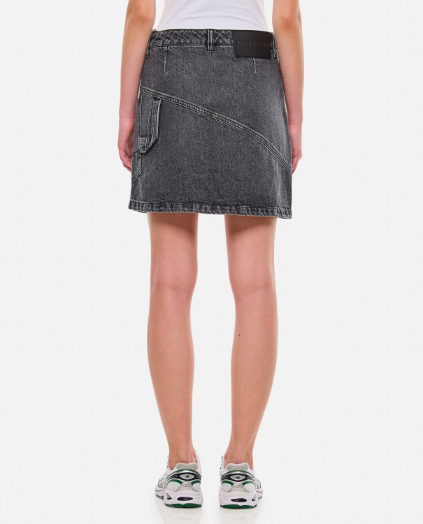 Jw Anderson Denim Twisted Skirt In Grey