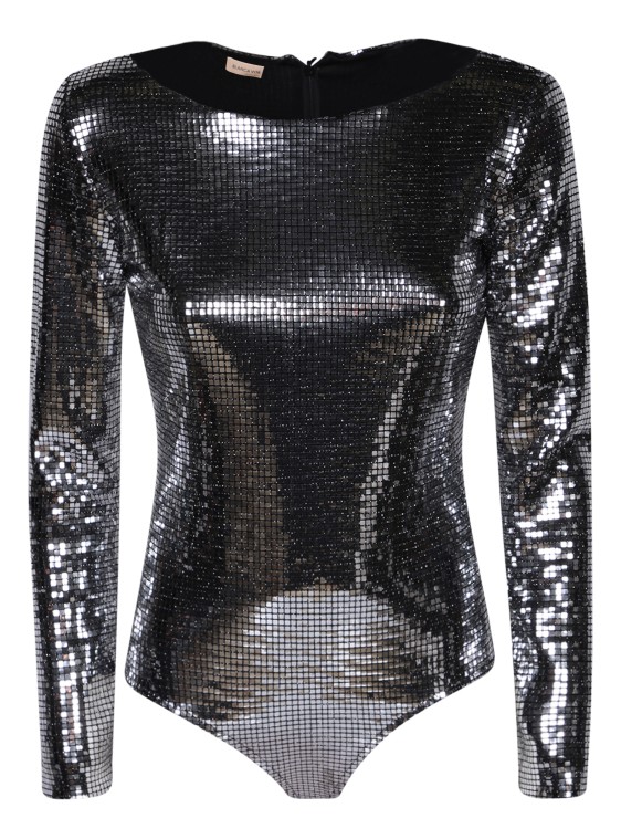 Shop Blanca Vita Metallic Bodysuit In Black