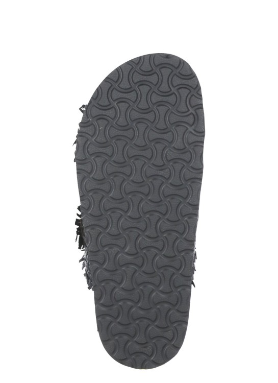 Shop Coral Blue Leather Sandals In Black