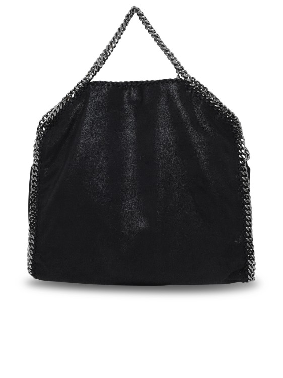 Shop Stella Mccartney Black Polyester Falabella 3 Chain Handbag