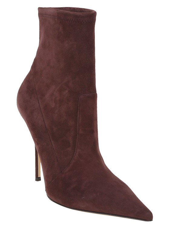 Shop Casadei Scarlet Ankle Boot In Stretch Suede In Brown