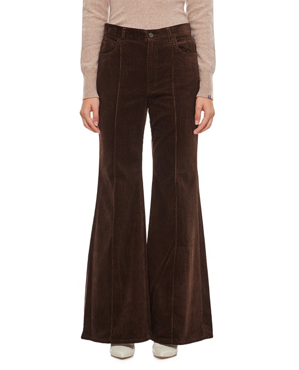 Polo Ralph Lauren Flare Full Length Trousers In Brown