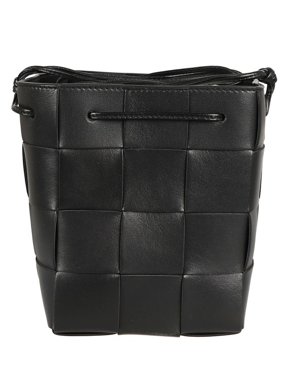 Shop Bottega Veneta Small Intreccio Cassette Shoulder Bag In Black