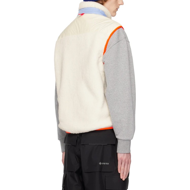 Shop Moncler Logo-patch Fleece Vest In White