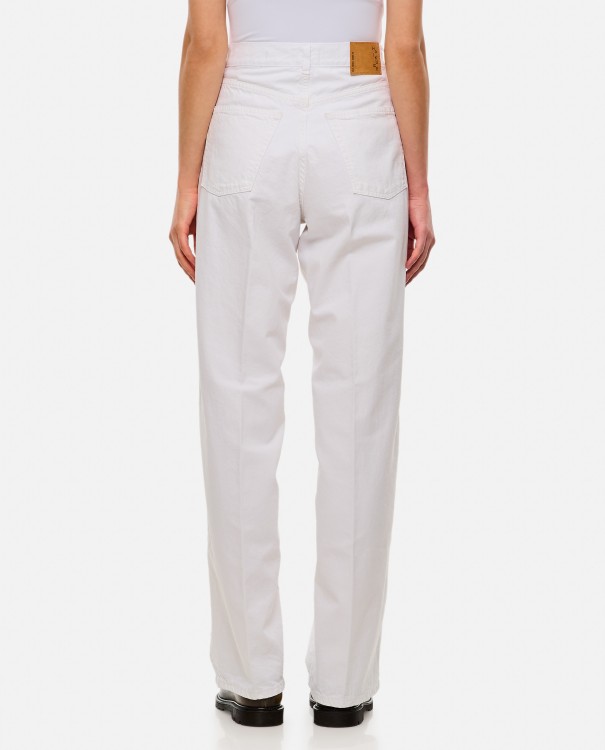 Shop Haikure Bethany Twill 45 Baggy Denim Pants In White