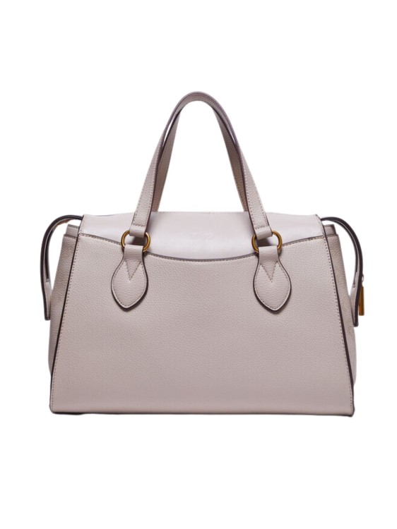 Shop Liu •jo Beige Shopper Bag In Grey