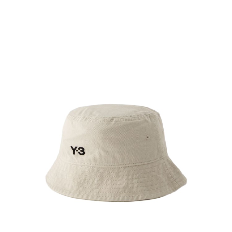 Shop Y-3 Bucket Hat - Cotton - Beige In Grey