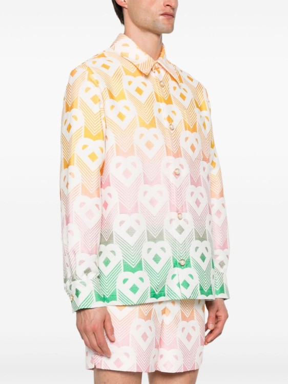Shop Casablanca Multicolour Terry-cloth Jacket In Neutrals