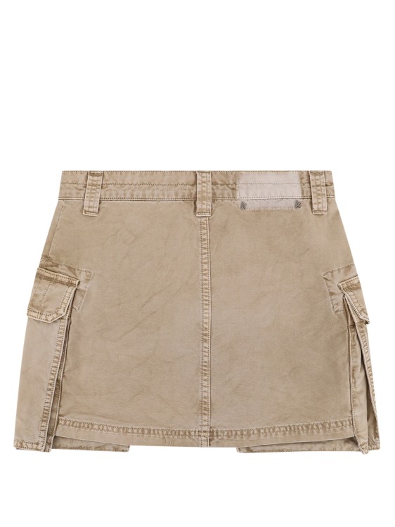 Shop Golden Goose Cotton Mini Skirt In Neutrals