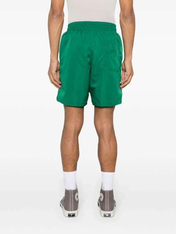 Shop Rhude Logo-print Track Shorts In Green