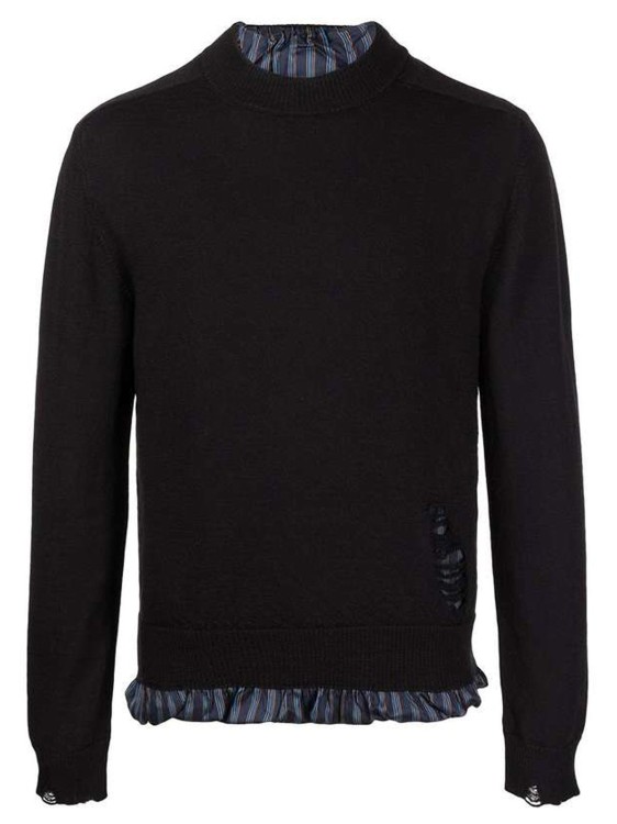 Maison Margiela Knitted Pullover In Black