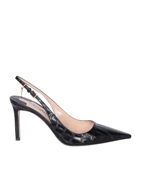 Shop Tom Ford Leather Slingback In Neutrals