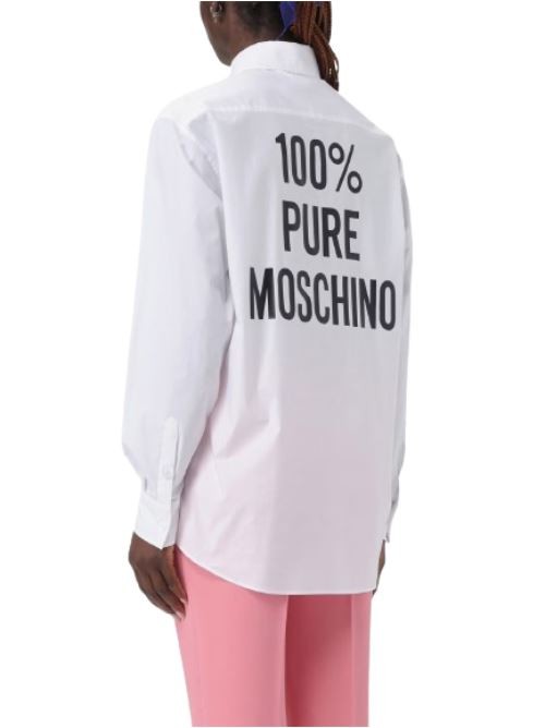 Shop Moschino White Printed Shirt