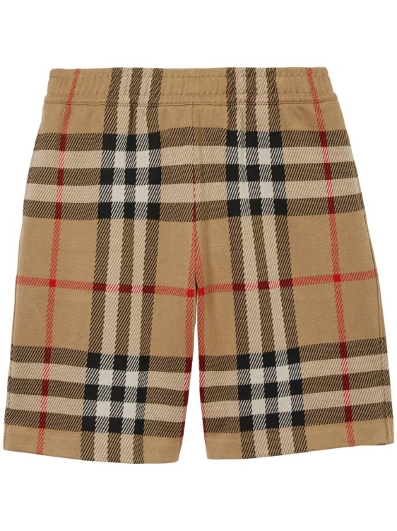 BURBERRY BEIGE CHECK SHORTS