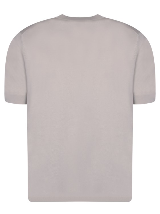 Shop Dell'oglio Light Grey Crepe T-shirt In White