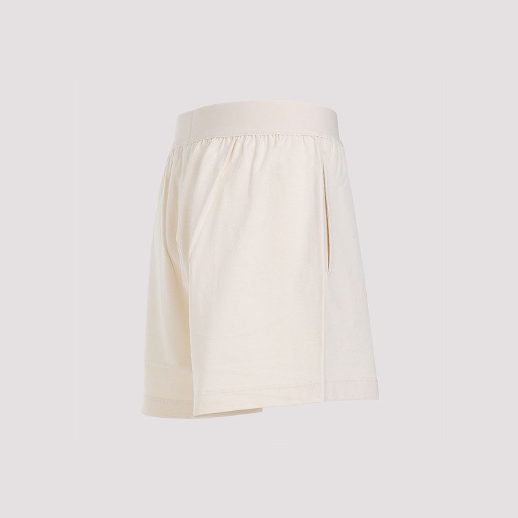 Shop Fear Of God Cream Cotton Loungewear Shorts In Neutrals