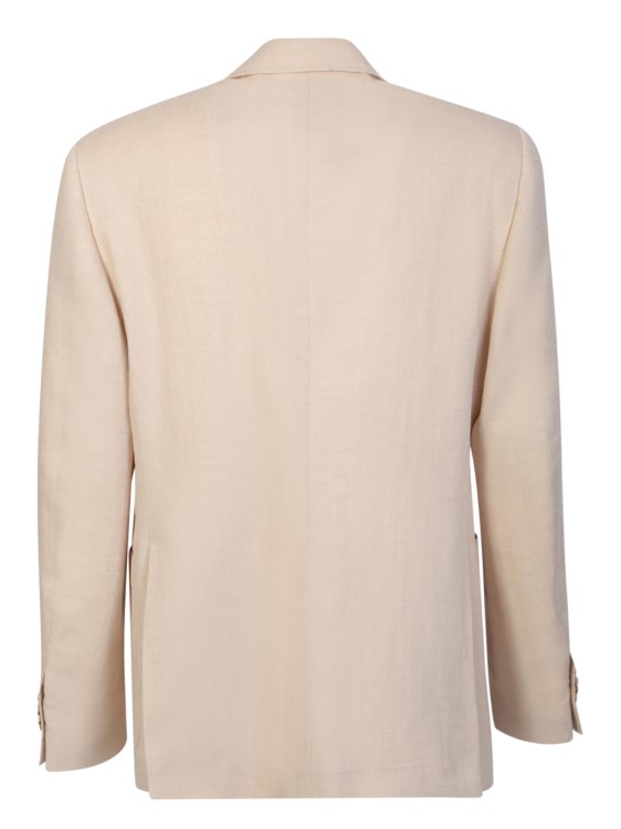 Shop Lardini Biege Single-breasted Jacket In Neutrals
