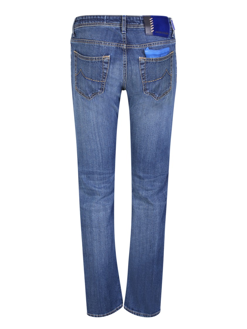 Jacob Cohen Blue Cotton Slim Men Jeans In Blue