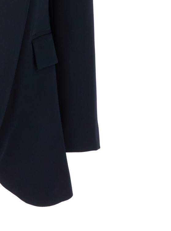 Shop Plain Blue Open Jacket In Technical Fabric