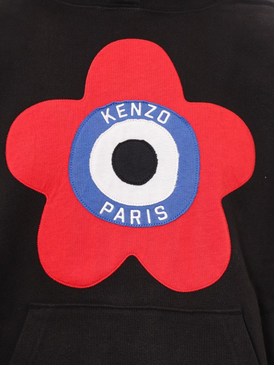 Shop Kenzo Cotton Sweatshirt With Target Print In Black