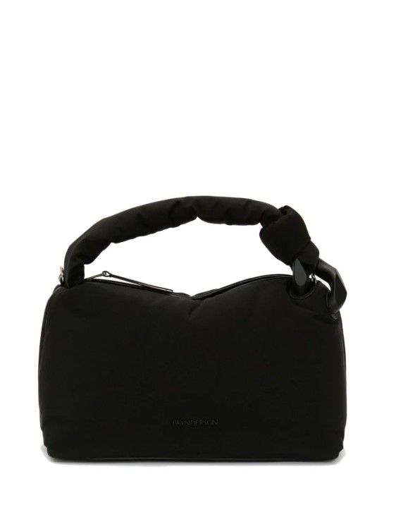 Jw Anderson J.w. Anderson Black Shoulder Bag With Knotted Handle In Black