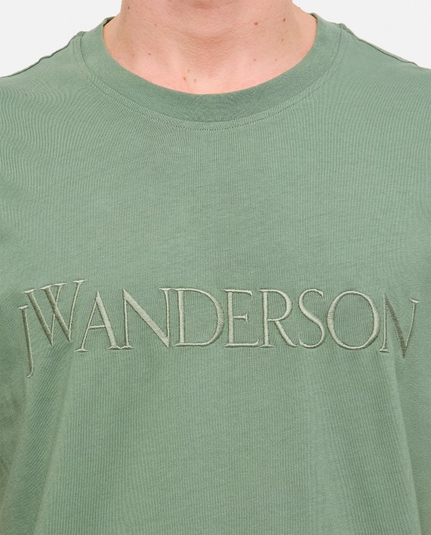 Shop Jw Anderson Logo Embroidery T-shirt In Grey