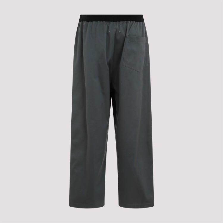 Shop Maison Margiela Dark Gray Cotton Pants In Black