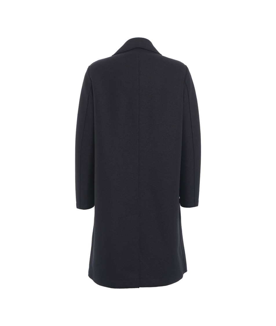 Harris Wharf London Coat In Pressed Virgin Wool In Black